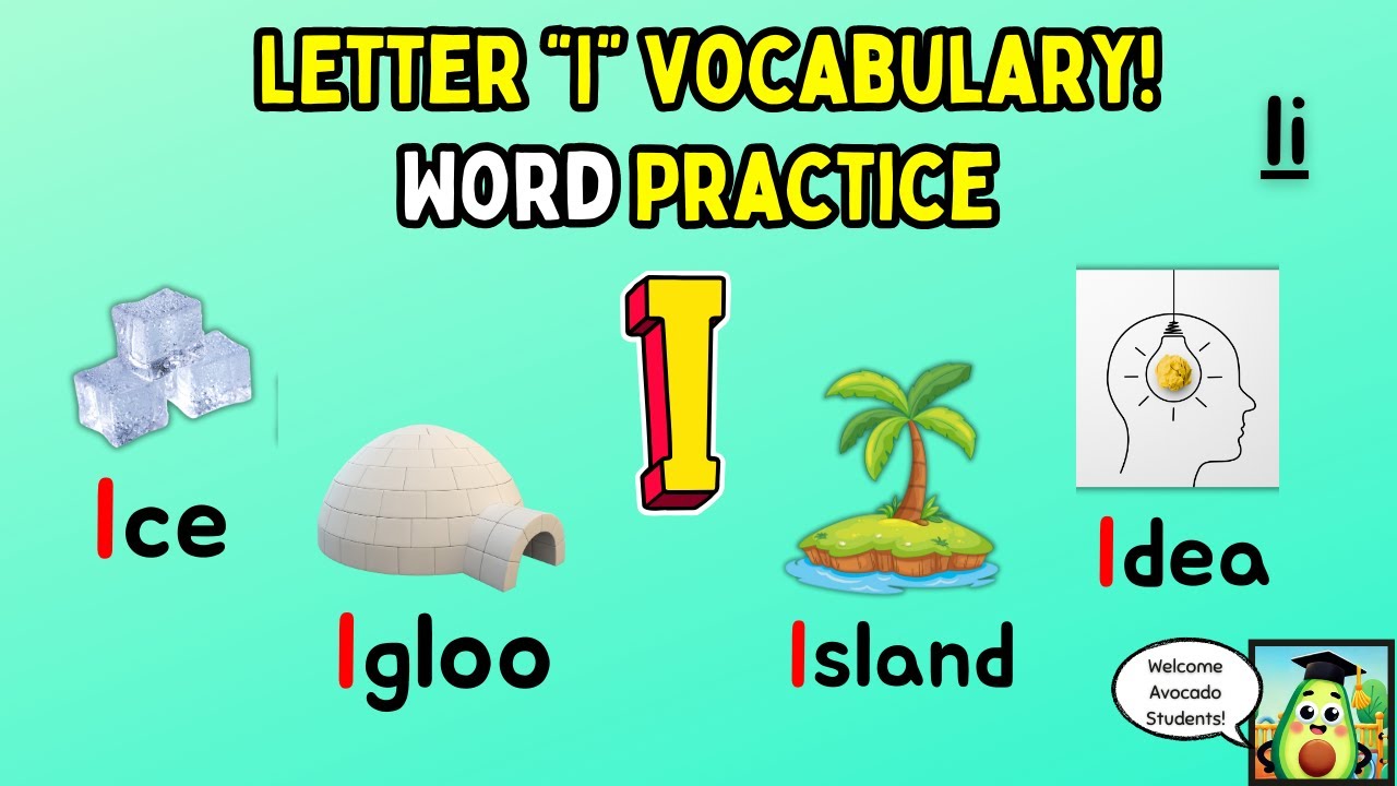 Learn Letter "I" Vocabulary Words | Useful & Fun English Lessons | Avocado Academy ESL
