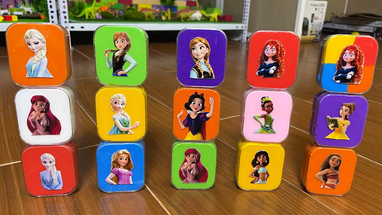 Looking For Disney Princesses Elsa Anna ... With Square Slime ...
