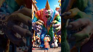 Ice Cream Monster Attack 😱🍦 #shorts