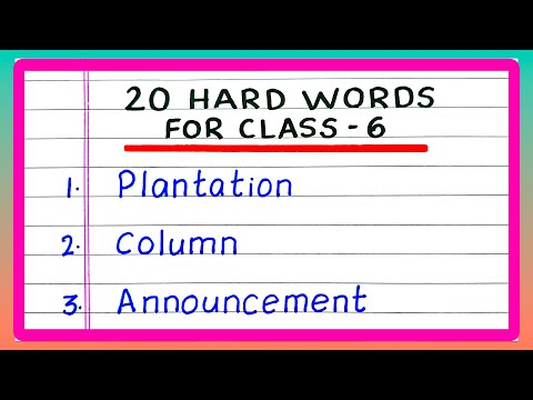 Hard Words for Class 6 | 20 Hard Words for Class 6 | Difficult Words — Reading video cover