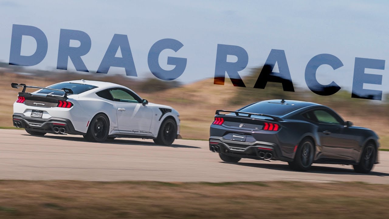 Hennessey Super Venom Mustang vs. Stock Ford Dark Horse Mustang Comparison | 10-Speed Auto