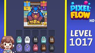 Pixel Flow Level 1017 Solution Walkthrough