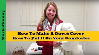 If you enjoy snuggling with down comforters, you know they need a cover to keep them clean, and help them last. Here is a simple, 