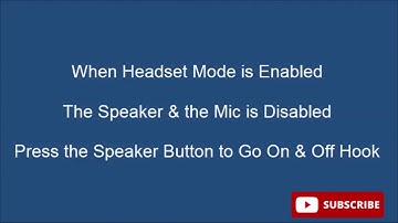NEC SL2100 Headset Mode Enable