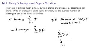 Algebra 2: 14.1: Using Subscripts and Sigma Notation