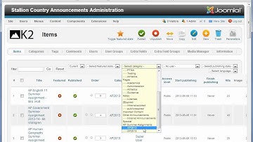 Joomla-K2 - Items Manager