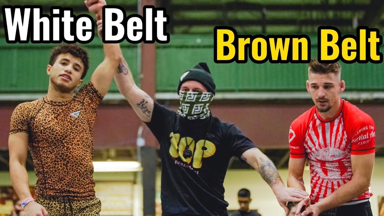 White Belt Submits Brown Belt in Jiu Jitsu Competition YouTube