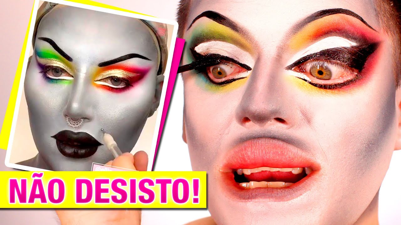 VOCÊS PEDIRAM E EU TENTEI - Desafio de Maquiagem - Lorelay Fox