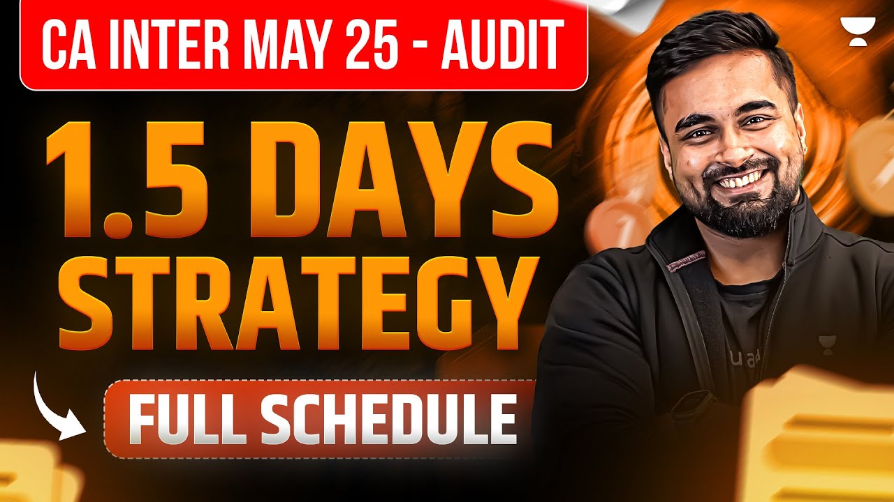 CA Inter Audit 1.5 Days Strategy | Pre Exam Marathon CA Inter May 2025 ...