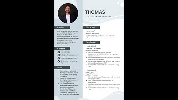 White Blue Simple Full Stack Developer CV Resume