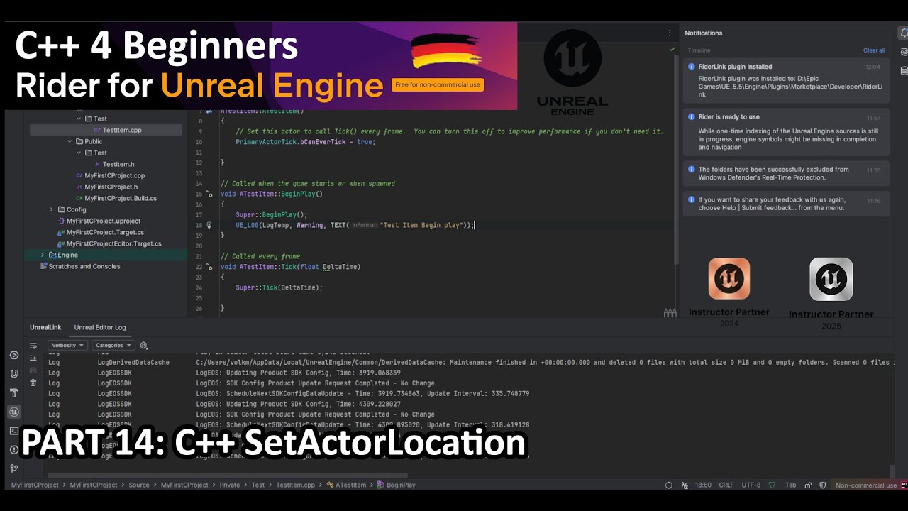Unreal Engine 5 - C++ Beginner Tutorial Deutsch PART 14 ...