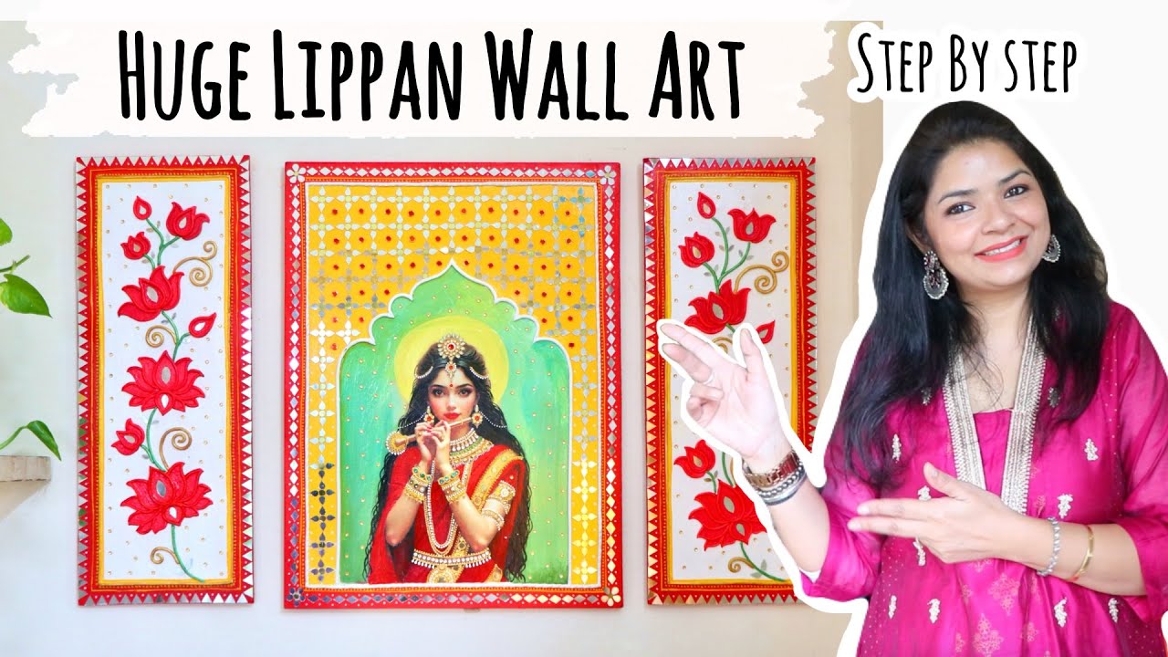 Lippan Wall Art for Beginners | Easy Step-by-Step Clay & Mirror Art Tutorial || DIYwithKANCHAN