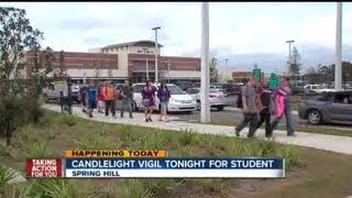 Vigil for student who ended life