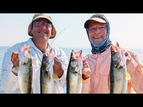 Trolling for Walleye - Lake Erie action