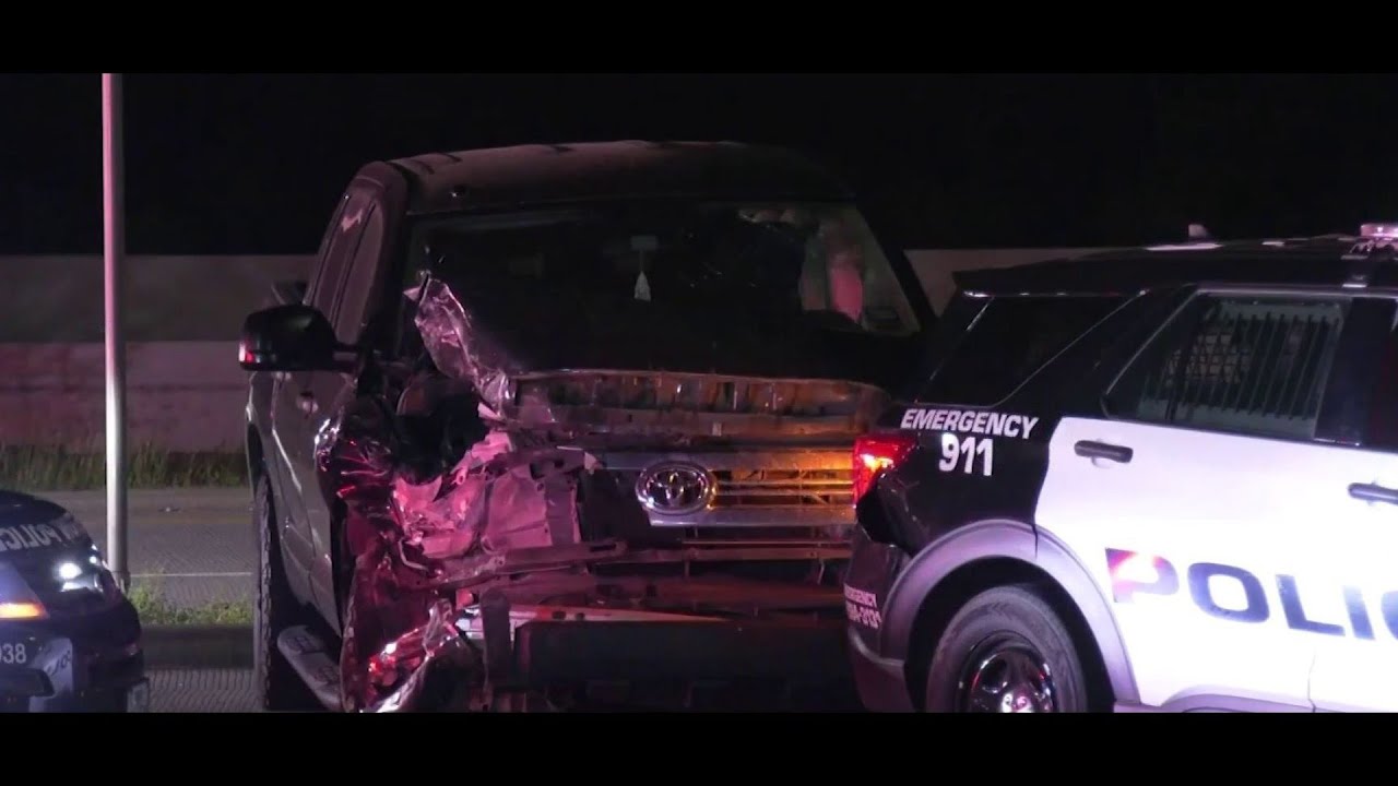 Off-duty Pasadena PD officer driving pickup truck crashes into HPD ...