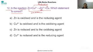 LBA KCET I PU Chemistry Redox Reactions MCQ 12