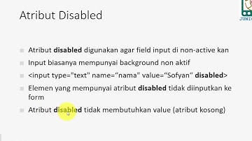 Atribut Form HTML - Input Value - Readonly - Disabled - Placeholder | Tutorial HTML (part 18)
