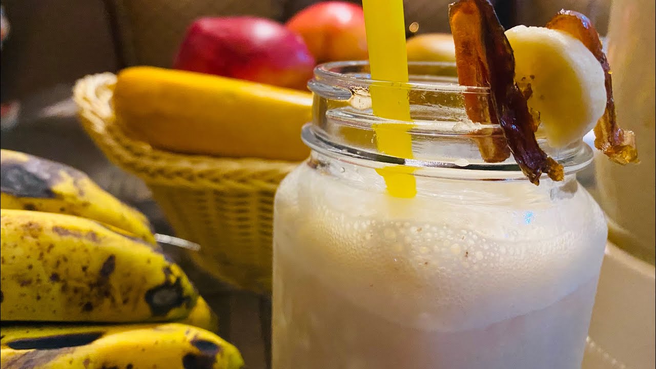 Healthy Banana shake with dates, weight gain at home easily with this