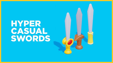 How to create hyper casual swords models for game // Fast modelling in blender