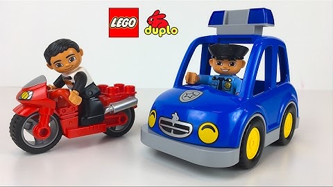 LEGO DUPLO MY FIRST POLICE SET ID10532 WITH POLICEMAN THIEF BAKERY BANK POLICE STATION & MONEY SIGN