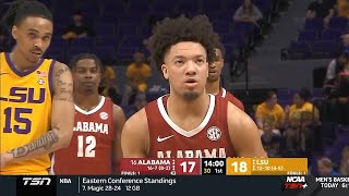 #16 Alabama vs LSU Full Game Highlights College Basketball 2024