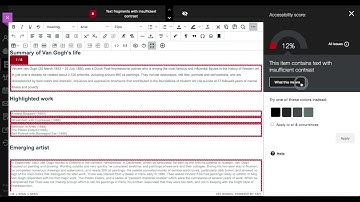 Ally Instructor Feedback for WYSIWYG Content Demo