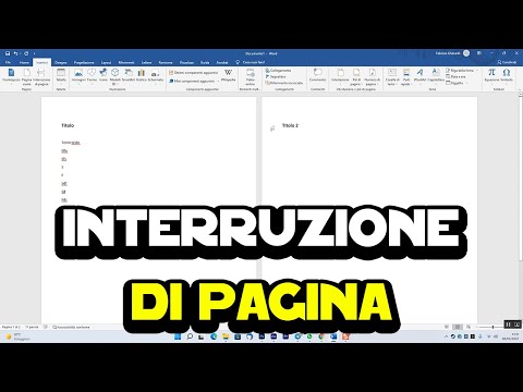 Video: Come funzionano le interruzioni di pagina in Word?