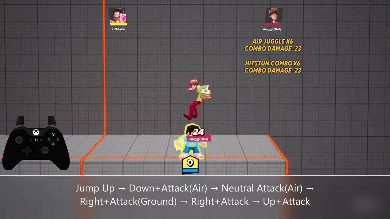 Steven - Jumping Bubble Slam & Spiky Uppercut Basic [MultiVersus Combo]