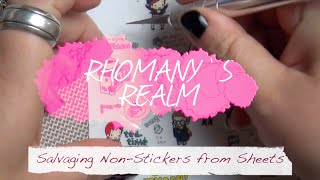 Creative Quickie Salvaging Non-Stickers from Sticker Sheets