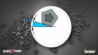 ISCAR DOVE-IQ-TURN: Plaquita de Diez Puntas para Torneado Medio y de Desbaste con Alto Avance