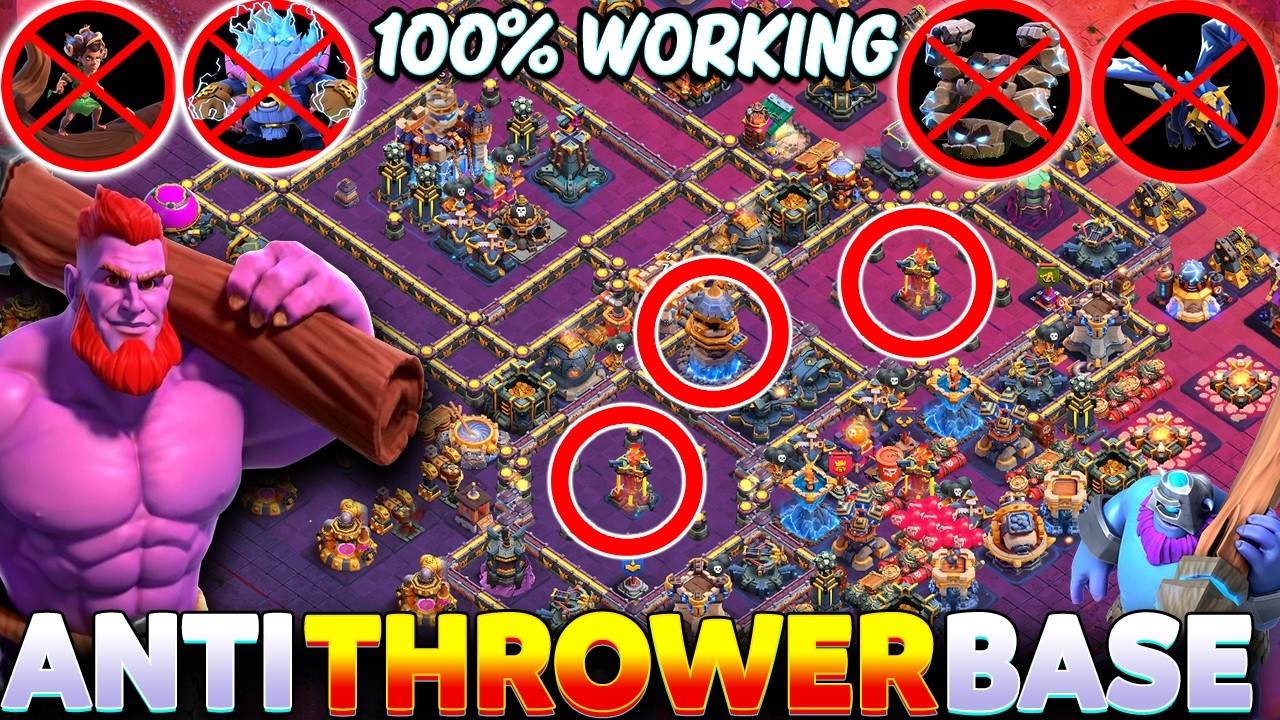 ANTI THROWER TH18 INSANE BASE LINK | AFTER UPDATE TH18 BEST WAR BASE & CWL BASE WITH COPY LINK