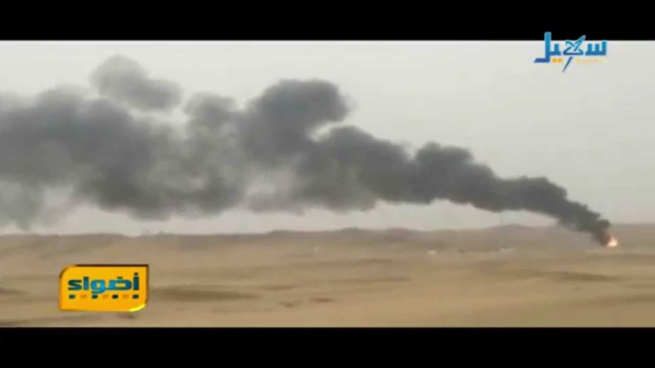 شبوة أكثر من مائة بئر نفطي تحترق في أجوائها