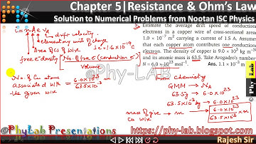 Q.5 Chapter 5 : Resistance & Ohm