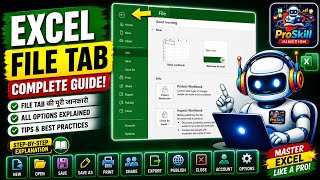 Excel File Tab Complete Tutorial in Hindi | Class 1 || MS Excel Beginner Guide