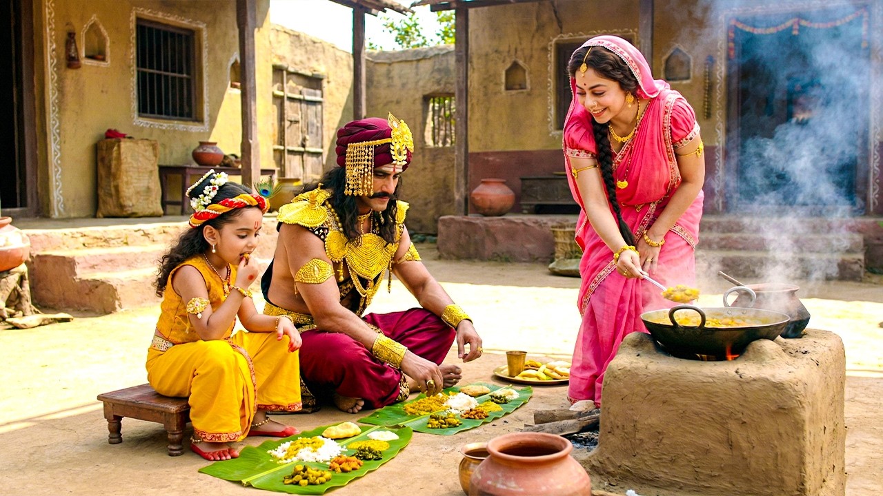 मैया यशोदा ने कंस और बाल कान्हा को भोजन करवाया | यशोमती मईया के नंदलाला | Shree Krishan