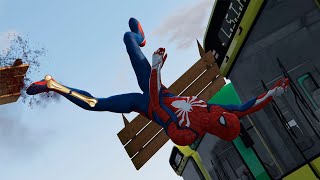 Gta 5 Epic Ragdolls And Fails Spider-Man Broken His Bones In Slow Motion