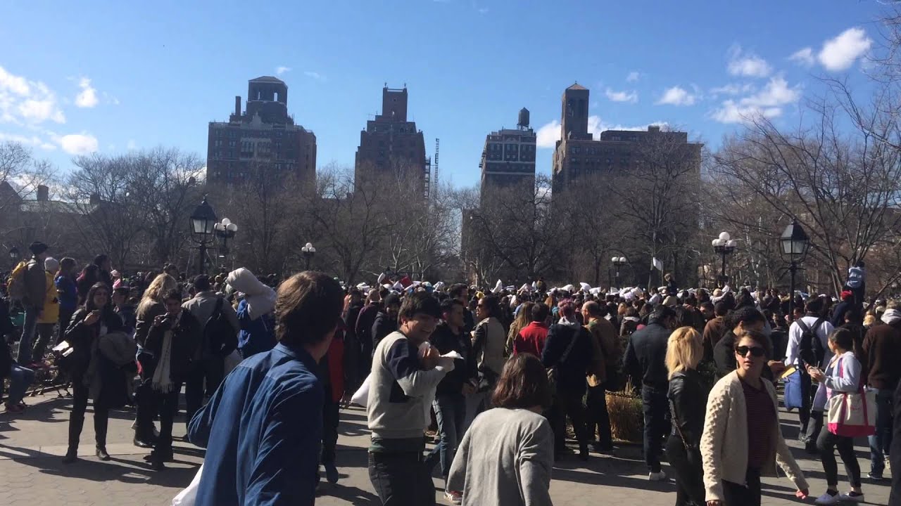 Pillow Fight NYC 2015 YouTube