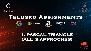 Pascals Triangle || iterative, recursion, memoization || @Telusko || Macbook contest