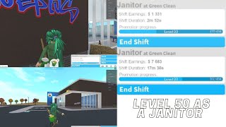 LEVEL 50 IN THE JANITOR JOB IN BLOXBURG|| Chloe Elizabeth gaming