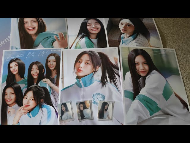 NewJeans Essential ポスター billboard セット NEWJEANS ESSENTIAL A3 POSTER SET + STICKERS UNBOXING/REVIEW - YouTube