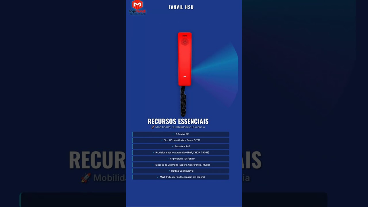 H2U Telefone IP para Hotelaria Fanvil 