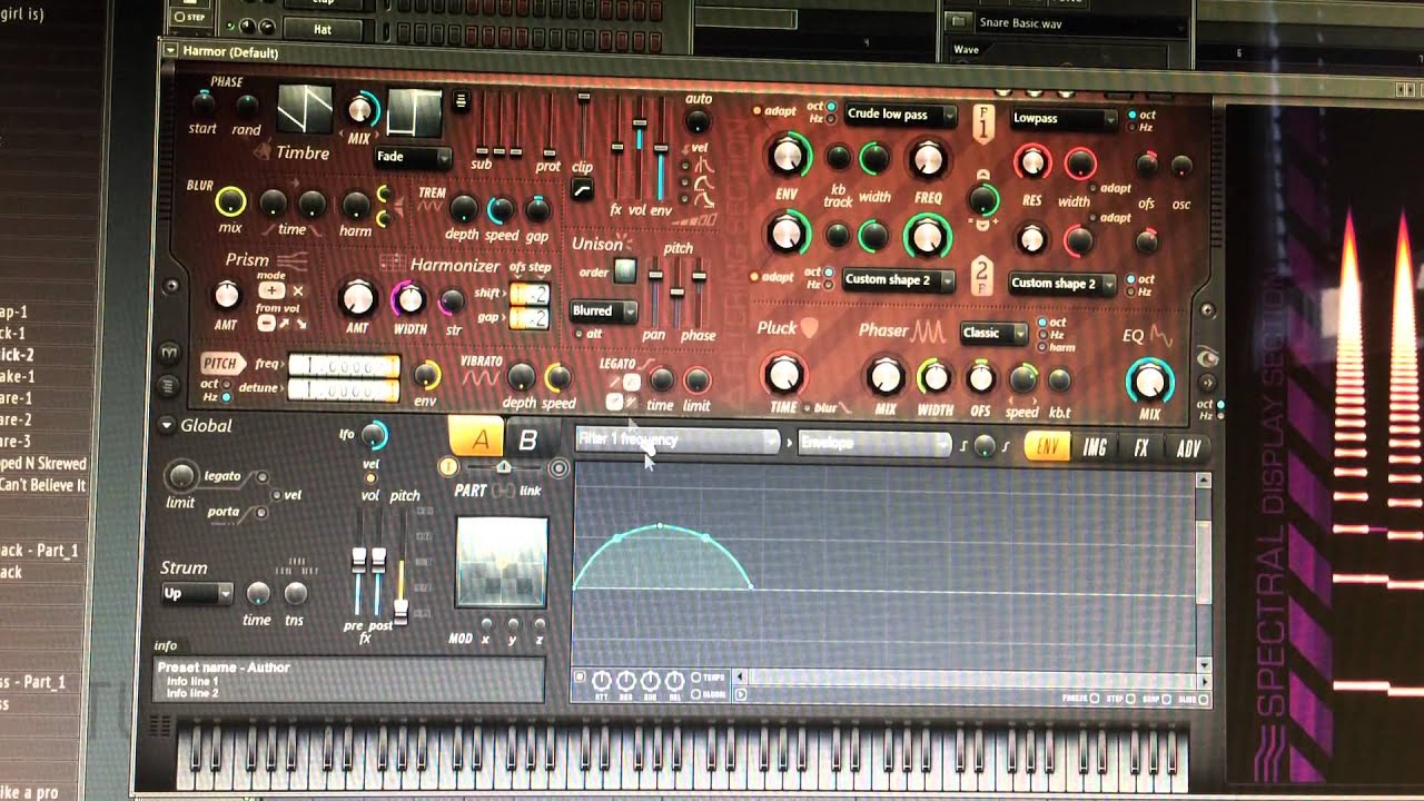 HARMOR: "WUB" Bass sound tutorial (for deep house, garage, dubstep, ect)