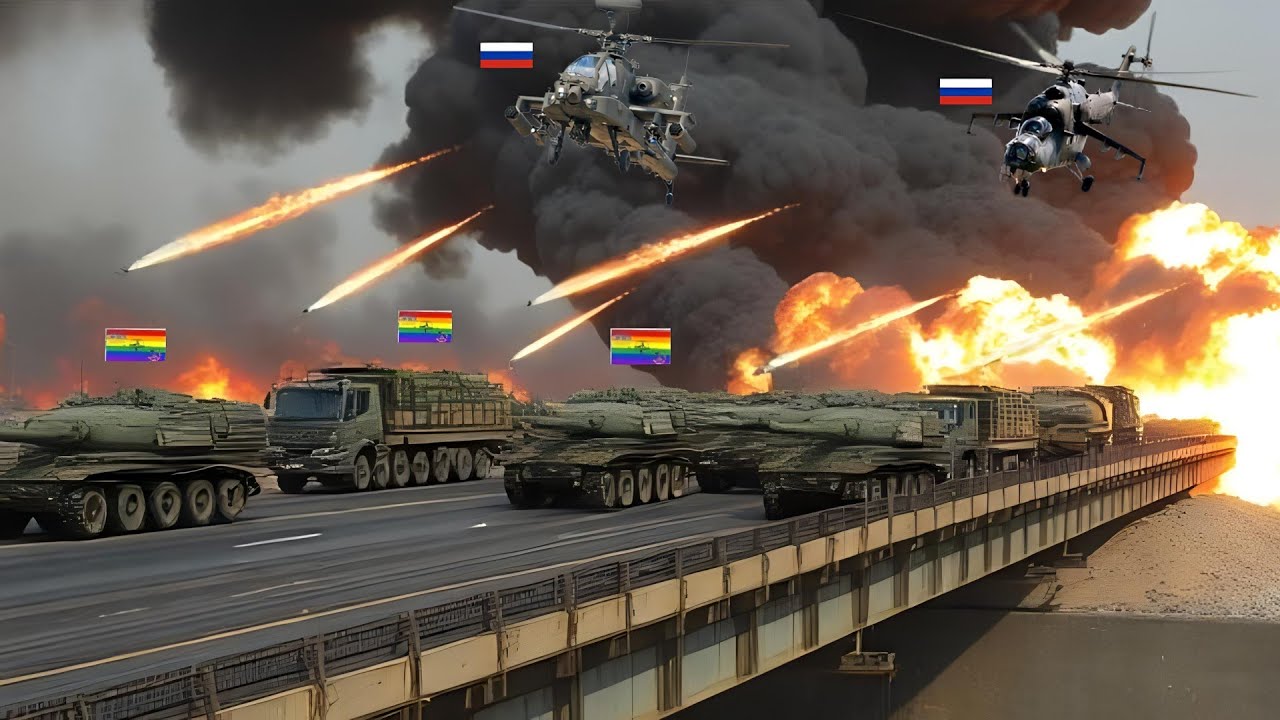 Сегодня! Российские ВВС блокируют американские грузовики с оружием и немецкие танки до того,