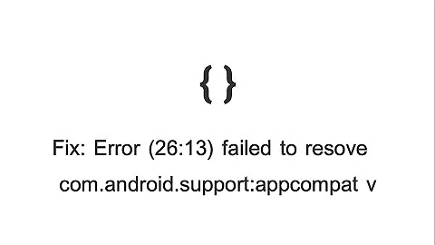 Fix:Failed to resolve: com.android.support:appcompat-v