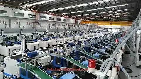 Full automation for injection molding plant with robot arm