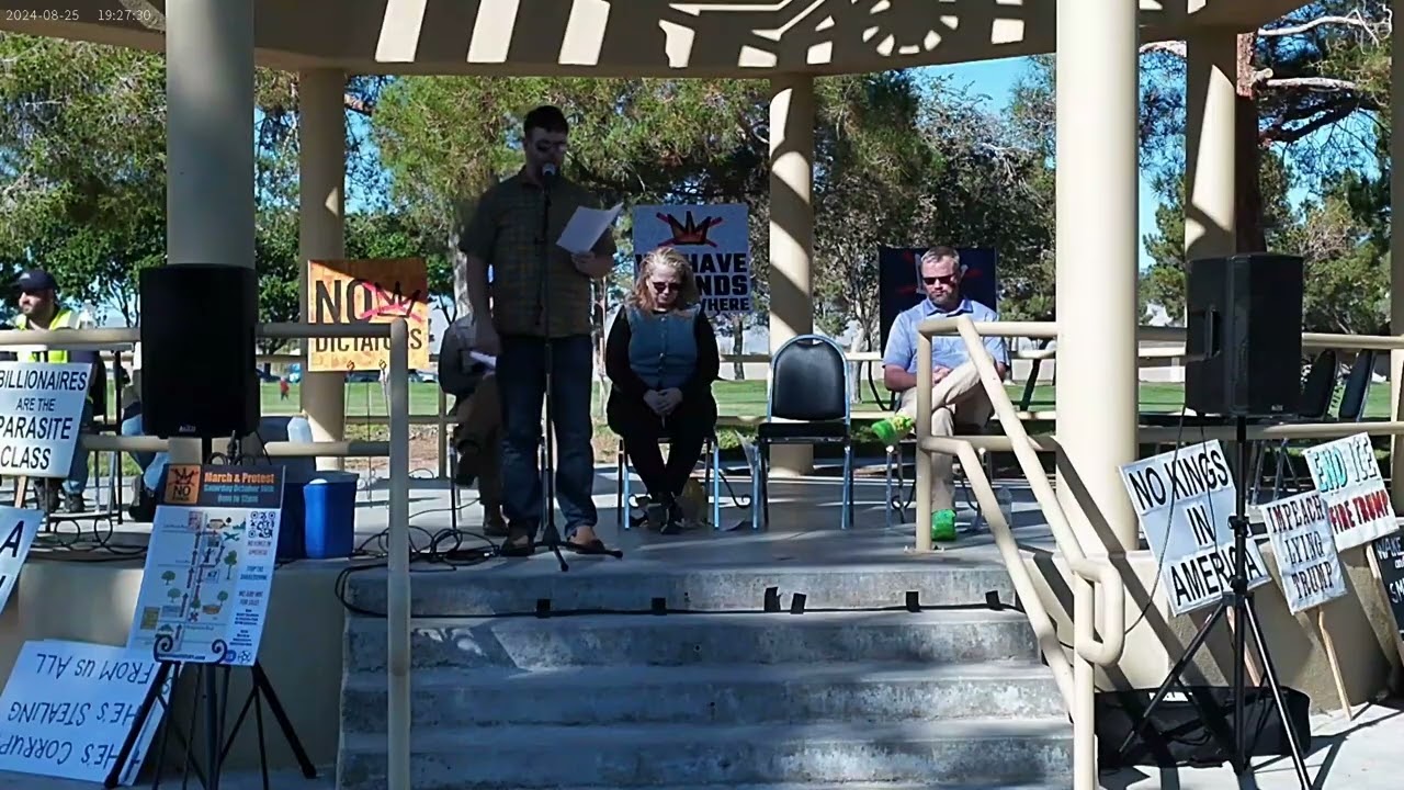 Patrick at No Kings Day - Ridgecrest CA