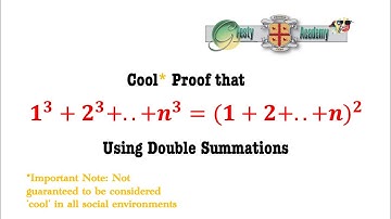 Cool Proof Using Double Summation that (Sum of n^3) = (Sum of n)^2