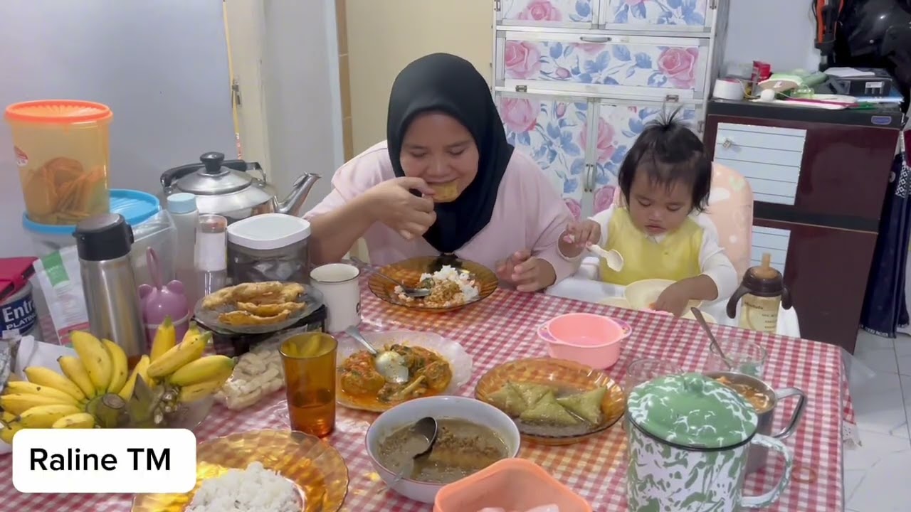 RALINE  BUKA PUASA TEMANI MAMA DAN OPUNG💖