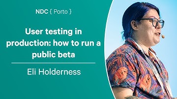User testing in production: how to run a public beta - Eli Holderness - NDC Porto 2023