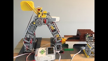 Final version of Lego Candy Trebuchet powered by Mindstorms EV3